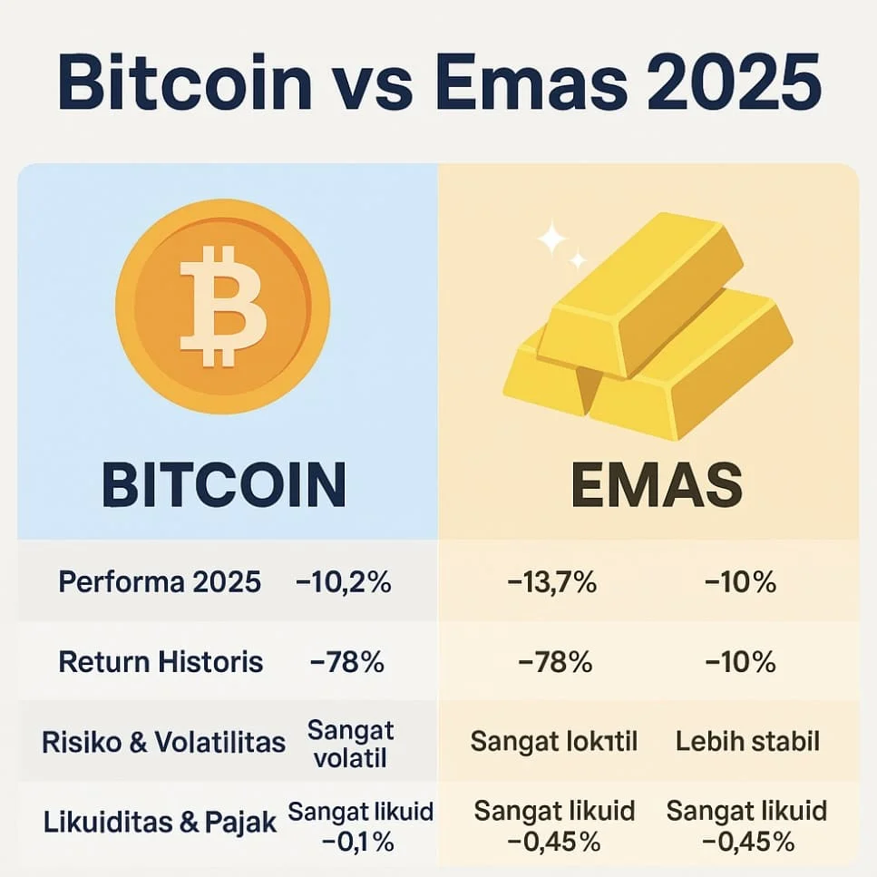 Bitcoin vs Emas: Perbandingan Awal